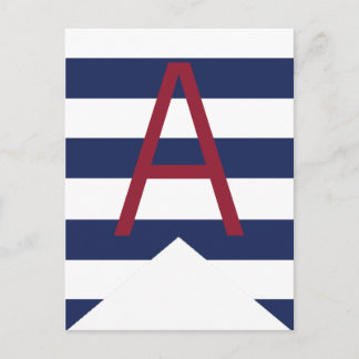 Nautical Baby shower Personalized Bunting Flag Briefkaart