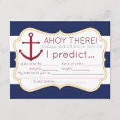 Nautical Baby shower Predications & Advice Kaart (Voorkant)