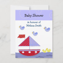 Nautical Baby Shower Uitnodiging