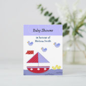 Nautical Baby Shower Uitnodiging (Staand voorkant)
