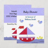Nautical Baby Shower Uitnodiging (Voorkant / Achterkant)
