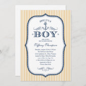 Nautical Baby Shower-uitnodigingen Kaart (Voorkant / Achterkant)