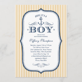 Nautical Baby Shower-uitnodigingen Kaart