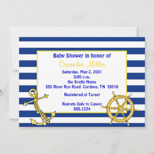 Nautical Baby Shower-uitnodigingen Kaart