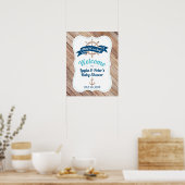 Nautical Baby shower Welcome Poster (Keuken)