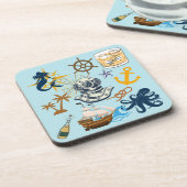  Nautical Bachelor Party Bier Onderzetter (Linkerzijde)