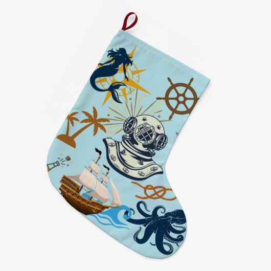 Nautical Bachelor Party Grote Kerstsok (Voorkant (Hangend))