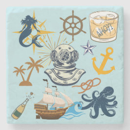  Nautical Bachelor Party Stenen Onderzetter