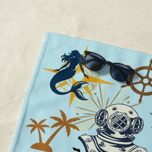 Nautical Bachelor Party Strandlaken (In situ)