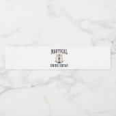 nautical bachelorette party bride squad waterfles etiket (Enkel label)