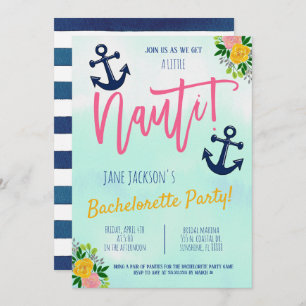 Nautical Bachelorette Party nodigt uit Kaart