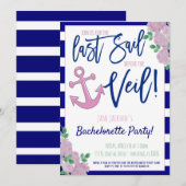 Nautical Bachelorette Party nodigt uit Kaart (Voorkant / Achterkant)