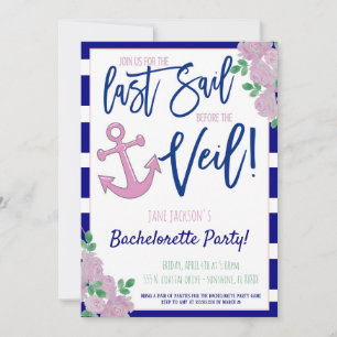 Nautical Bachelorette Party nodigt uit Kaart