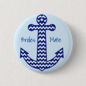 Nautical Bachelorette Party Pin Ronde Button 5,7 Cm (Voorkant)