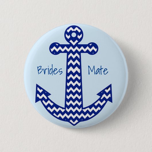 Nautical Bachelorette Party Pin Ronde Button 5,7 Cm (Voorkant)