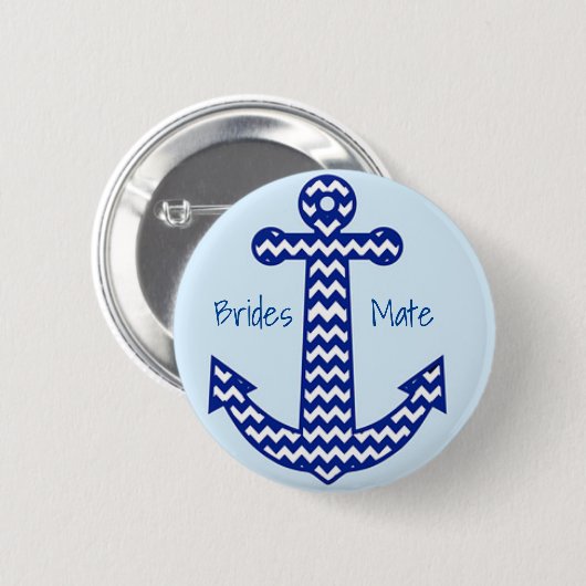 Nautical Bachelorette Party Pin Ronde Button 5,7 Cm (Voorkant /achterkant)