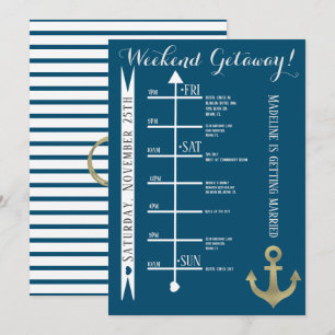 Nautical Bachelorette Weekend Getaway Folie Anchor Kaart