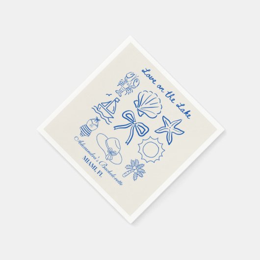 Nautical Bachelorette Weekend Servet (Hoek)