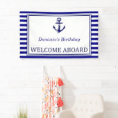Nautical Banner - Navy - Anchor (Insitu)