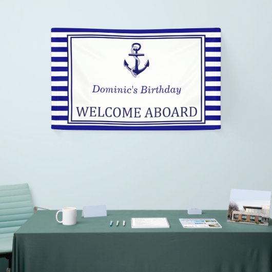 Nautical Banner - Navy - Anchor (Beurs)