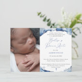 Nautical Baptism 1st Birthday Hispanic Bautismo Kaart (Staand voorkant)