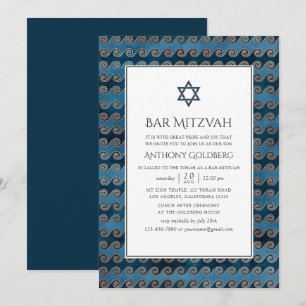 Nautical Bar Mitzvah Kaart