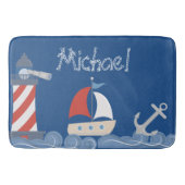 Nautical Bath Mat Personalized (Voorkant)