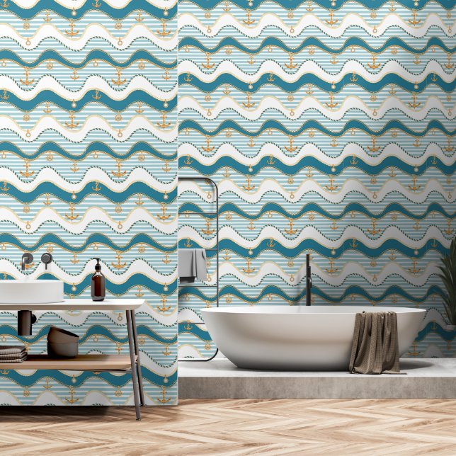 Nautical Bathroom Behang (Badkamer)