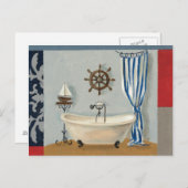 Nautical Bathroom Briefkaart (Voorkant / Achterkant)