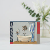 Nautical Bathroom Briefkaart (Staand voorkant)