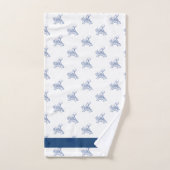 Nautical Bathroom Navy Blue Octopus Bad Handdoek (Handdoek)