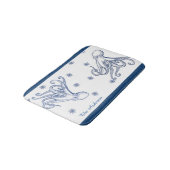 Nautical Bathroom Navy Blue Octopus Badmat (Gekanteld)