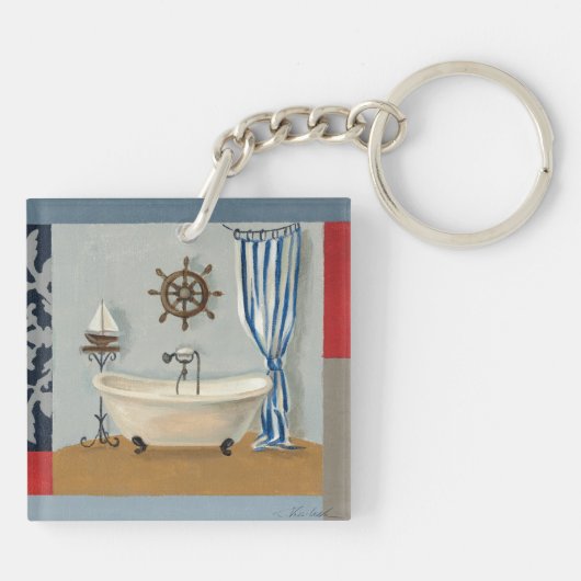 Nautical Bathroom Sleutelhanger (Achterkant)