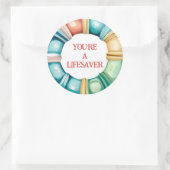 Nautical Beach Ahoy Boys Verjaardag uitnodiging Ronde Sticker (Tas)