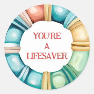 Nautical Beach Ahoy Boys Verjaardag uitnodiging Ronde Sticker