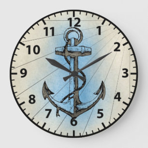Nautical Beach Anchor Naval Grote Klok