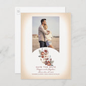 Nautical Beach Anchor Photo Sla de datum op Aankondigingskaart (Voorkant / Achterkant)