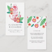 Nautical Beach Anker Kust Cruise Yacht Party Visitekaartje (Voorkant / Achterkant)