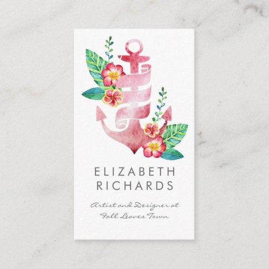 Nautical Beach Anker Kust Cruise Yacht Party Visitekaartje (Voorkant)