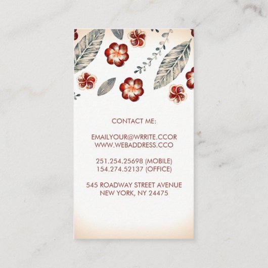 Nautical Beach Anker Kust Cruise Yacht Party Visitekaartje (Achterkant)