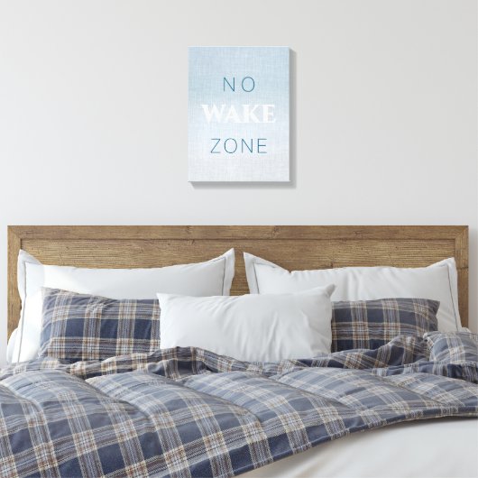 Nautical Beach Baby Geen Wake Zone Canvas Afdruk (Insitu (Slaapkamer))