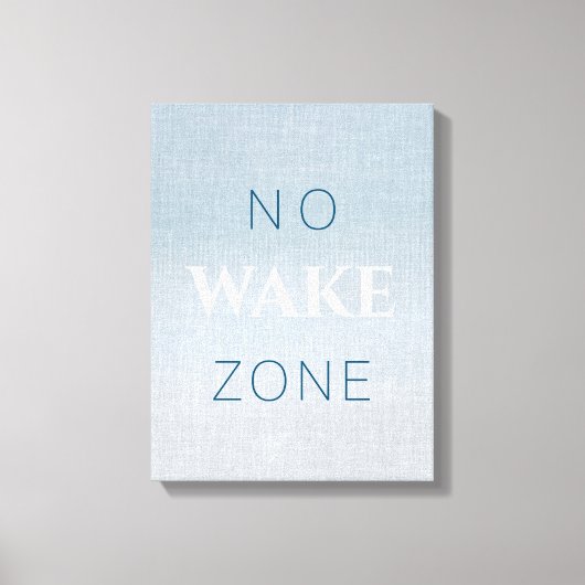 Nautical Beach Baby Geen Wake Zone Canvas Afdruk (Voorkant)