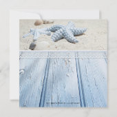 Nautical Beach Baby Jongen Douche Uitnodiging (Achterkant)