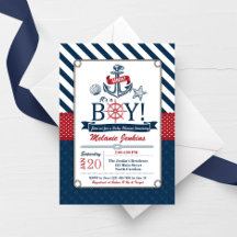 Nautical Beach Baby shower Invitation