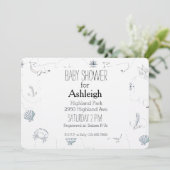 Nautical Beach baby shower Kaart (Staand voorkant)