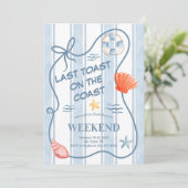 Nautical Beach Bash vrijgezellenweekend Kaart (Staand voorkant)