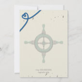 Nautical Beach Blue Heart Knot Save the Date (Achterkant)