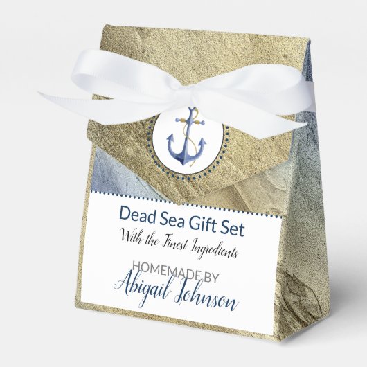 Nautical Beach Blue & Sand Cadeset Packaging Bedankdoosjes (Voorkant Zijde)