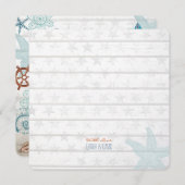 Nautical Beach bruiloft uitnodiging (Voorkant / Achterkant)