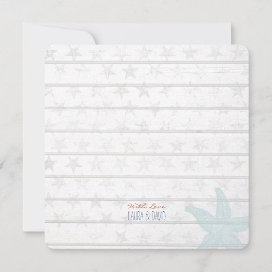 Nautical Beach bruiloft uitnodiging (Voorkant)